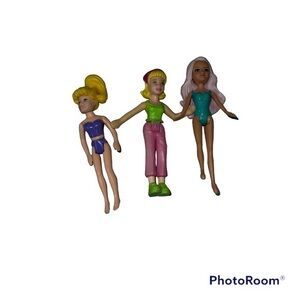 Vintage Polly pocket 4 in dolls - lot of 3